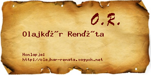 Olajkár Renáta névjegykártya